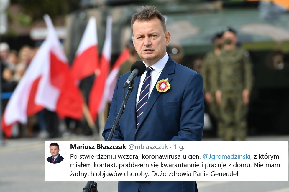 Szef MON Mariusz Błaszczak na kwarantannie