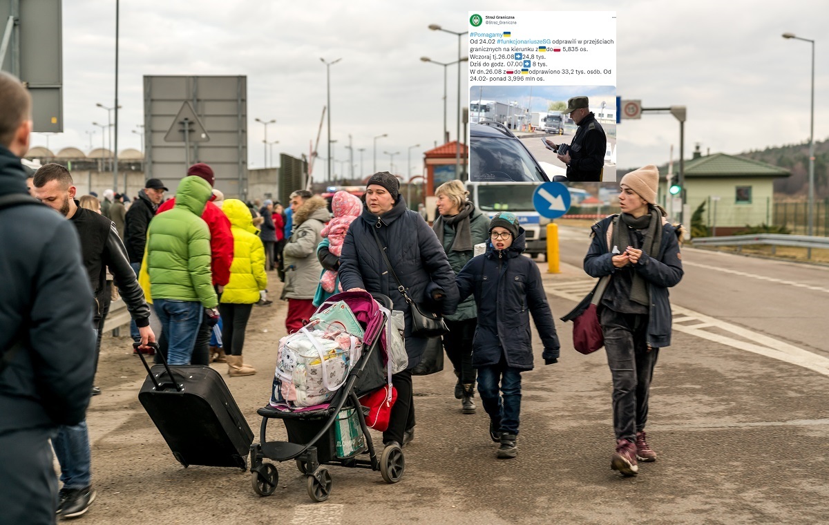 Od czasu wojny z Ukrainy do Polski wjechało 5 835 mln osób