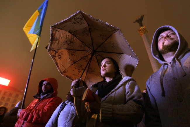 Nocny protest europejskiej Ukrainy. Kilka tysięcy osób demonstrowało przeciw wstrzymaniu rozmów z UE