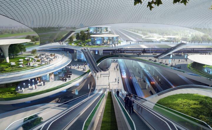 Terminal CPK / autor: Koncepcja Zaha Hadid Architects
