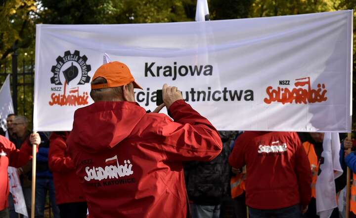 Protest hutników w Warszawie, 23 października 2024 r. / autor: Fratria / LS