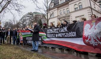 Węgry: Flashmob z poparciem dla premier Beaty Szydło pod polską ambasadą ZOBACZ ZDJĘCIA