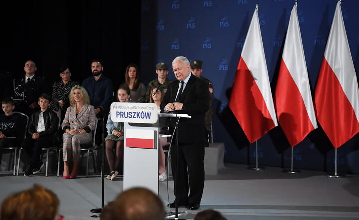 Jarosław Kaczyński w Pruszkowie / autor: PAP