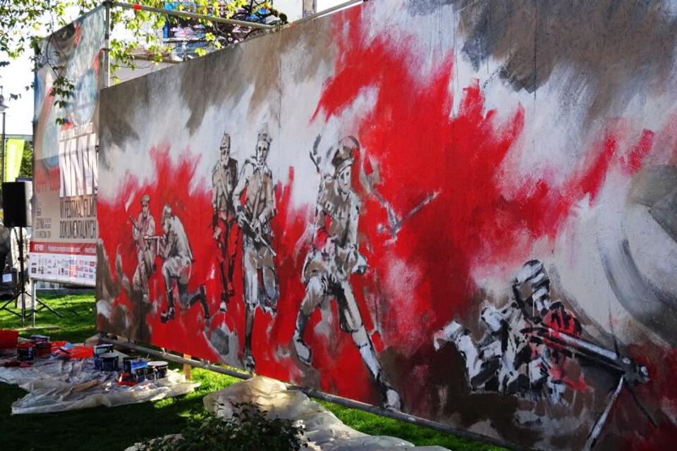 Żołnierze Wyklęci, mural w centrum Gdyni z okazji Festiwalu "Niepokorni, Niezłomni, Wyklęci". Fot. wPolityce.pl