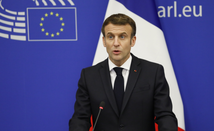 Prezydent Francji Emmanuel Macron  / autor: FRANCE EU PARLIAMENT Autor	PAP/EPA/JULIEN WARNAND