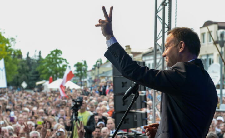 Spotkanie wyborcze Andrzeja Dudy w Bełchatowie  Fot. PAP / Marcin Obara