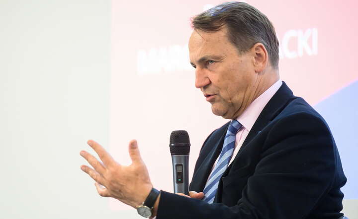 Minister spraw zagranicznych Radosław Sikorski podczas spotkania w Poznaniu / autor: PAP/Jakub Kaczmarczyk