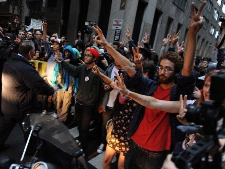 "Ruch oburzonych" zaczął się an Wall Street, PAP/EPA 