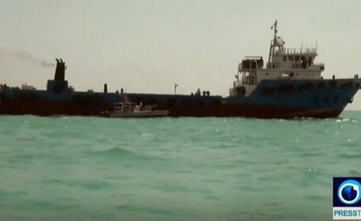 Tankowiec zatrzymany przez Iran / autor: PAP/EPA/PRESS TV HANDOUT