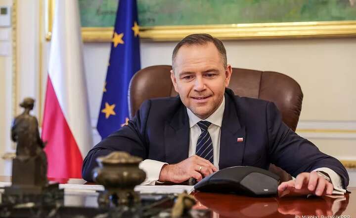 Prezydent Karol Nawrocki w trakcie wideospotkania przywódców światowych z prezydentem USA, Donaldem Trumpem / autor: materiały prasowe KPRP / fot. Mikołaj Bujak