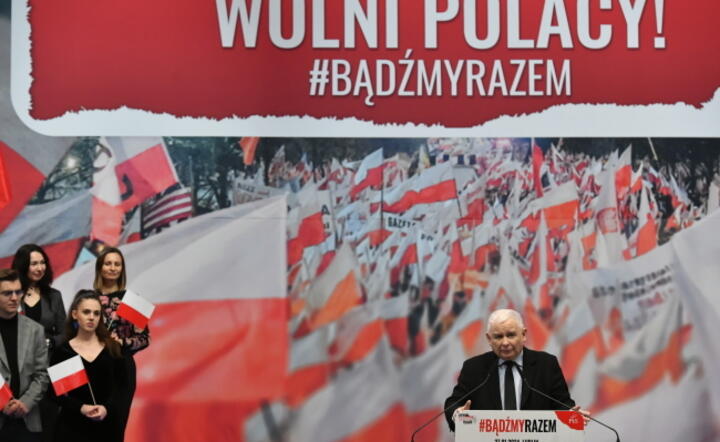 Prezes PiS Jarosław Kaczyński podczas spotkania z mieszkańcami Lublina / autor: PAP/Wojtek Jargiło