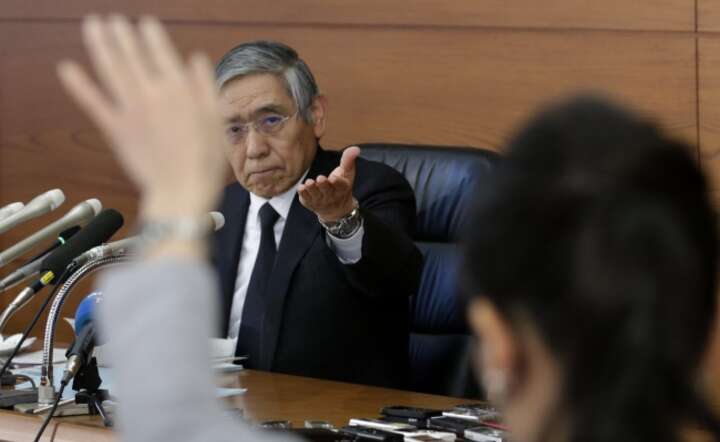 Haruhiko Kuroda, szef Banku Japonii nie komentował na razie wymiany zdań o kursie jena między szefami rządów, fot. PAPEPA/KIMIMASA MAYAMA
