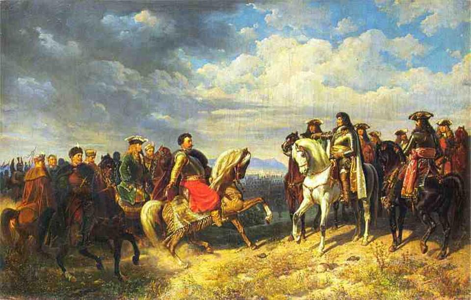CCWikimedia/Spotkanie Jana III Sobieskiego z cesarzem Leopoldem I pod Schwechat