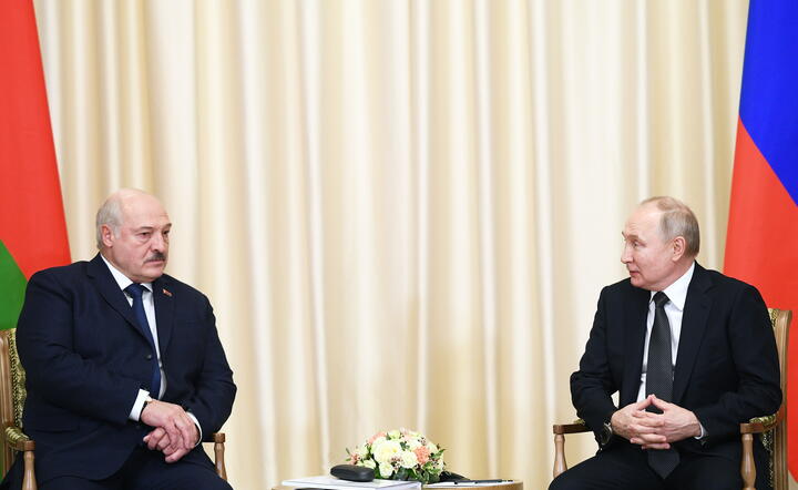 Aleksandr Łukaszenko i Władimir Putin / autor: PAP/EPA