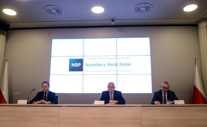 Wspólna konferencja szefów NBP, KNF i BFG, fot. PAP/Jakub Kamiński