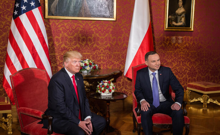 Donald Trump i prezydent Polski Andrzej Duda / autor: fot. PAP/EPA