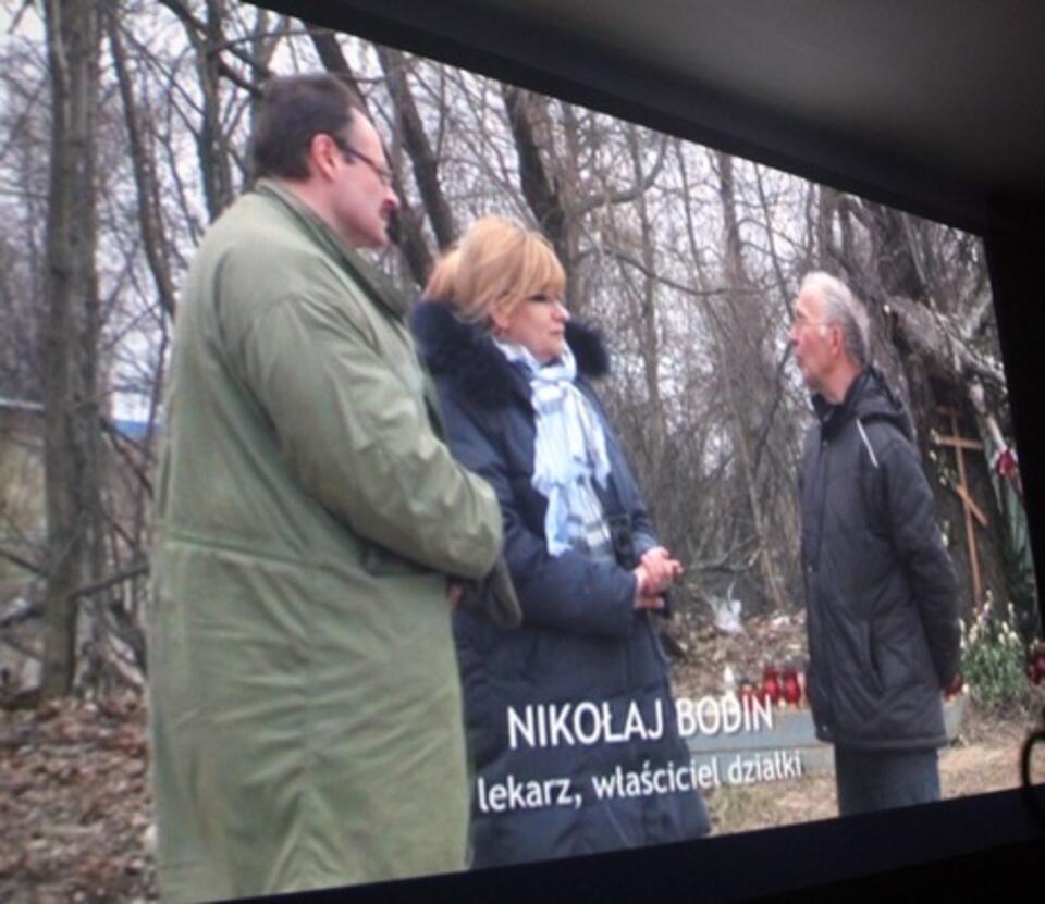 fot. Anita Gargas w rozmowie ze świadkiem tragedii w Smoleńsku