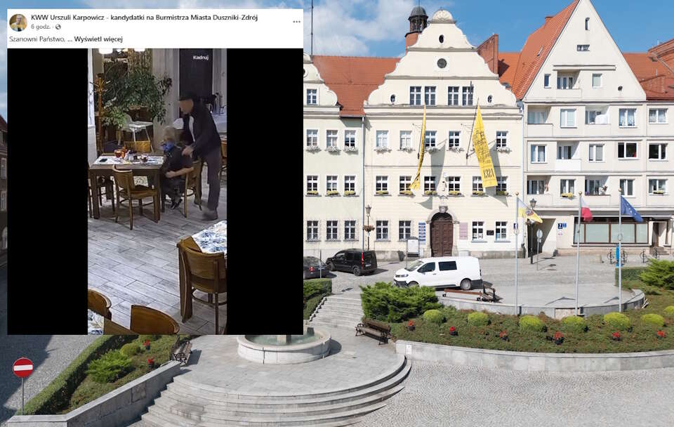 Rynek w Dusznikach-Zdroju, gdzie doszło do przepychanki z udziałem pani burmistrz i radnego / autor: FB/KWWUrszuliKarpowicz/Jacek Halicki/https://creativecommons.org/licenses/by-sa/4.0/deed.en