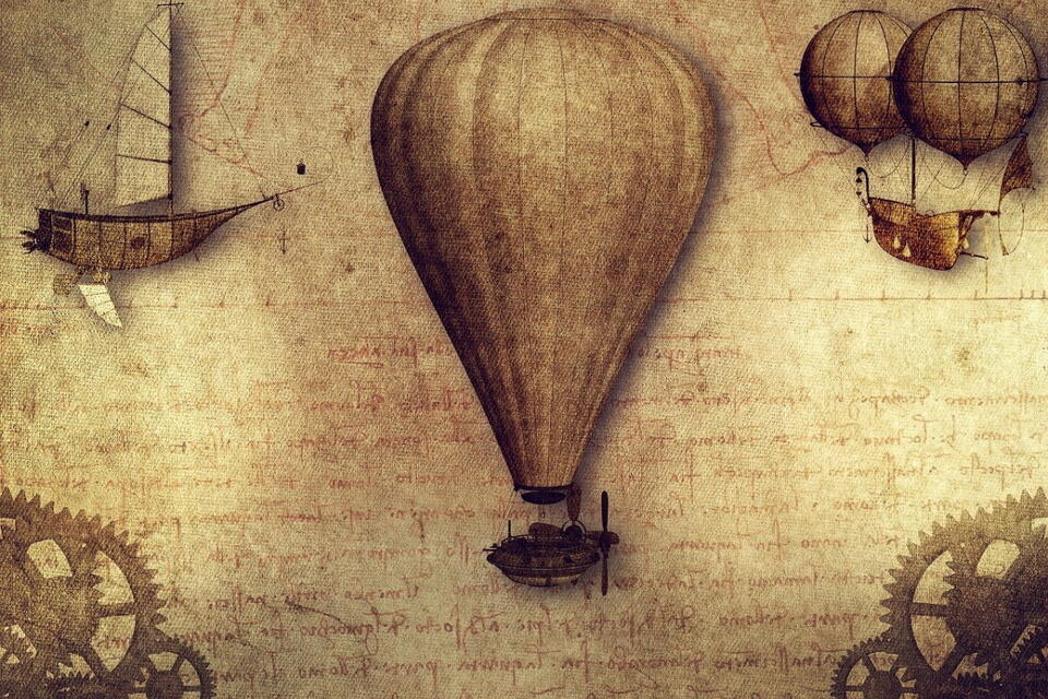 własnoręczne grafiki wynalazków Leonarda da Vinci / autor: pixabay.com