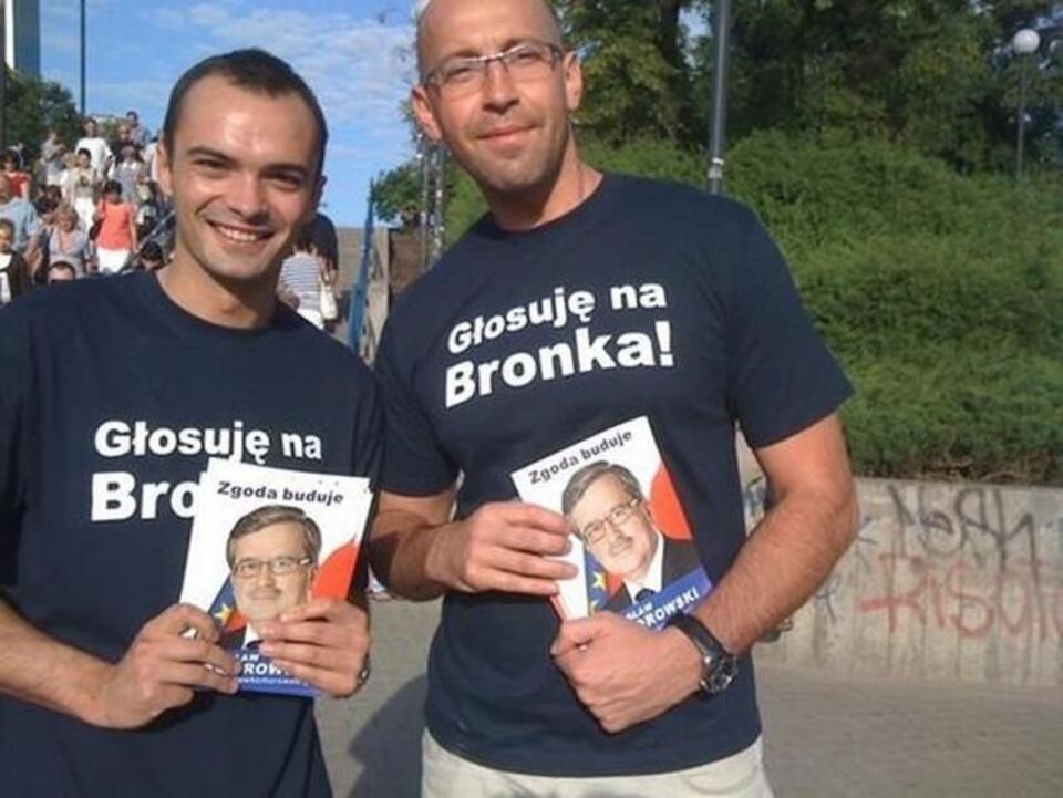 Michał Marcinkiewicz (z lewej). Zdjęcie zamieszczone na Twitterze przez poseł Agnieszkę Pomaskę