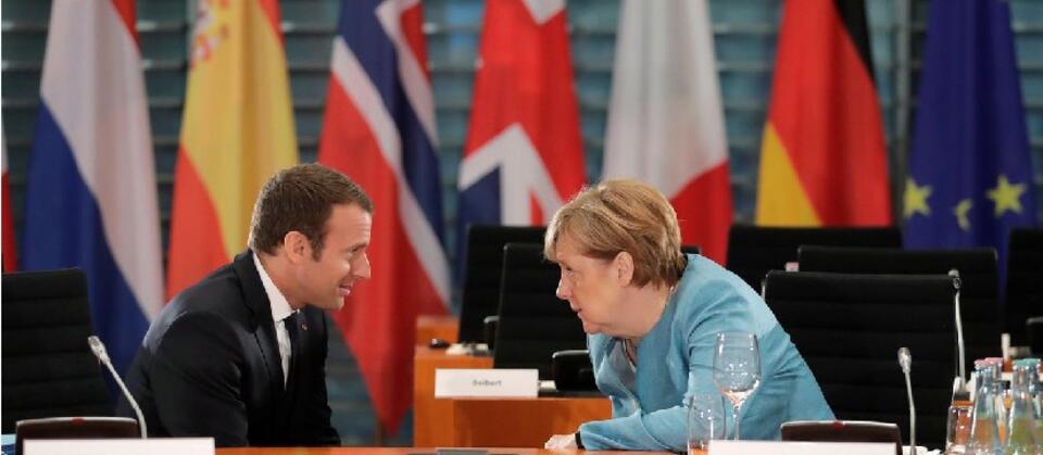 Merkel i Macron / autor: PAP/epa