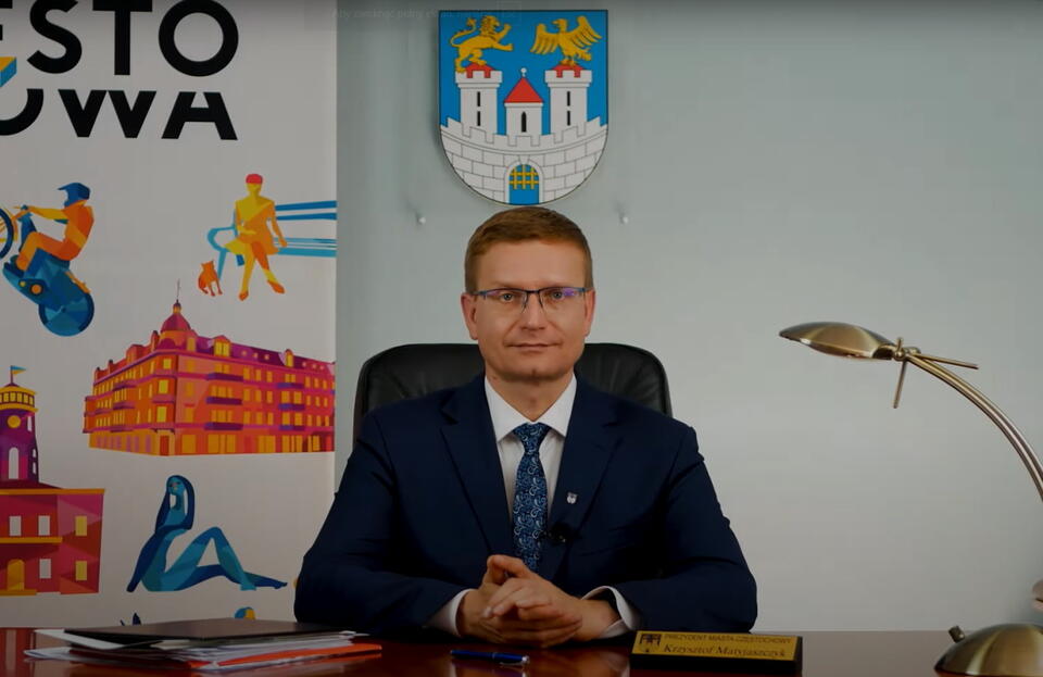 Krzysztof Matyjaszczyk  / autor: Screenshot YouTube  Urząd Miasta Częstochowy