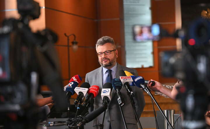 Rzecznik stołecznej Prokuratury Okręgowej Piotr Skiba podczas konferencji prasowej w siedzibie prokuratury w Warszawie / autor: PAP/Marcin Obara