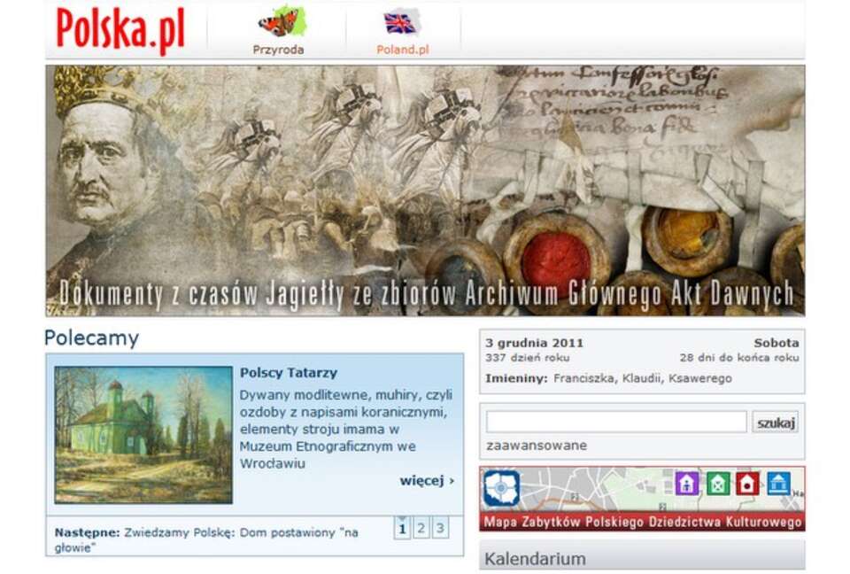 Tak kiedyś, przed sprzedażą Agorze, wyglądała strona Polska.pl