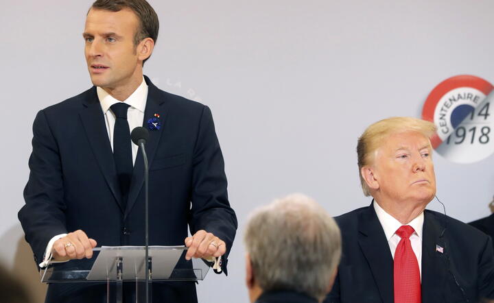 Emmanuel Macron; Donald Trump / autor: PAP/EPA/JACQUES DEMARTHON / POOL