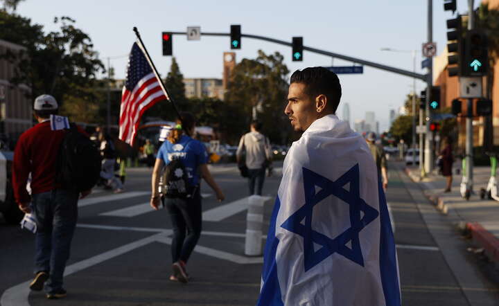 Pro-izraelski protest w USA / autor: PAP/EPA/CAROLINE BREHMAN