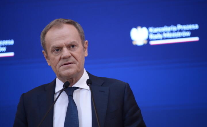  Premier Donald Tusk na konferencji prasowej w KPRM w Warszawie, 24 stycznia br. / autor: PAP/Marcin Obara