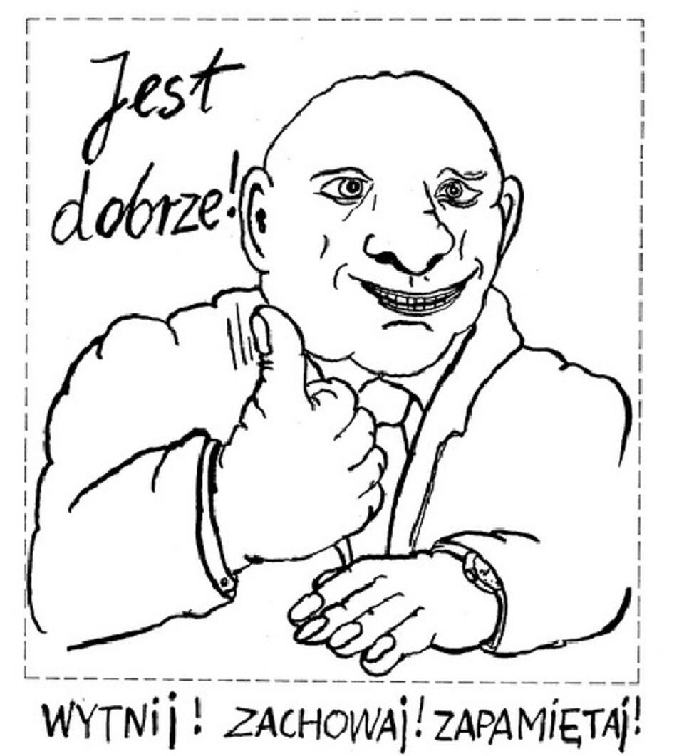 Rysunek Andrzej Krauzego z roku 1975, książki "Gdy rozum śpi... Rysunki Andrzeja Krauzego 1970-1089"