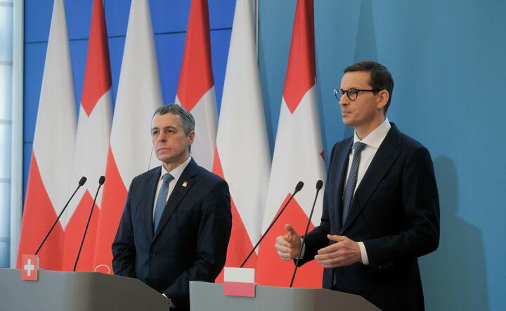 premier Mateusz Morawiecki i prezydent Szwajcarii Ignazio Cassis / autor: fotoserwis PAP
