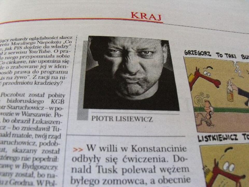 Rubryka Piotra Lisiewicza w "Gazecie Polskiej". Fot. wPolityce.pl 
