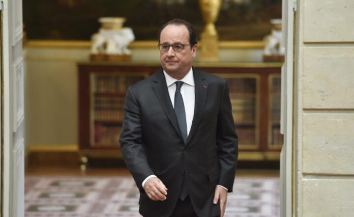 Prezydent Francji Francois Hollande w Pałącu Elizejskim, fot. PAP/EPA/ALAIN JOCARD