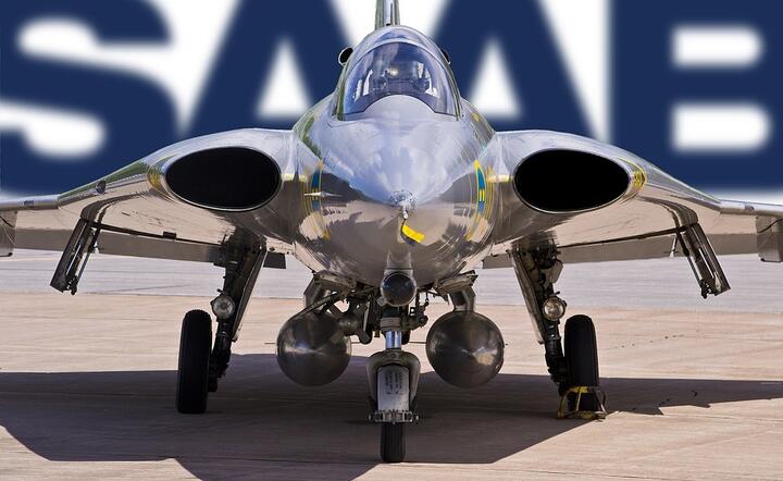 SAAB JAS 35  – szwedzki lekki myśliwiec wielozadaniowy produkowany przez koncern lotniczy SAAB  / autor: Pixabay