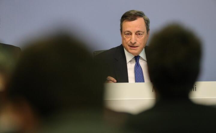 Prezes EBC Mario Draghi na konferencji po posiedzeniu banku, fot. PAP/EPA/ARMANDO BABANI