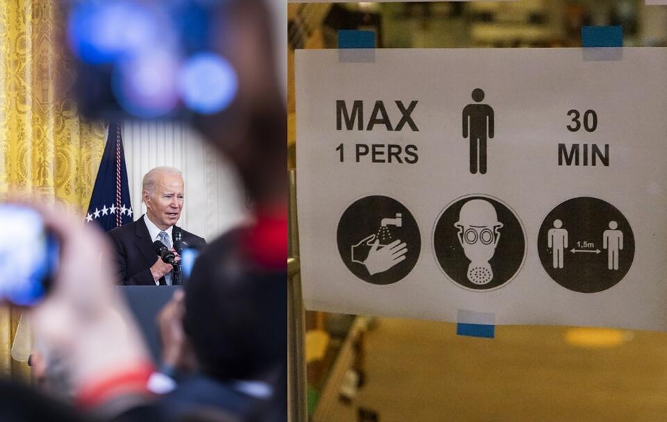 Prezydent USA Joe Biden; informacja o restrykcjach w czasie pandemii covid-19 / autor: PAP/EPA; Fratria