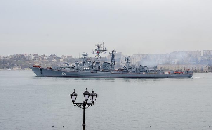 Rosyjska fregata z Floty Czarnomorskiej w porcie Sewastopol na Krymie. Zdjęcie sprzed 2019 roku / autor: Pixabay