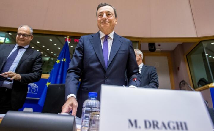 Prezes EBC Mario Draghi w Parlamencie Europejskim, fot. PAP/EPA/STEPHANIE LECOCQ 