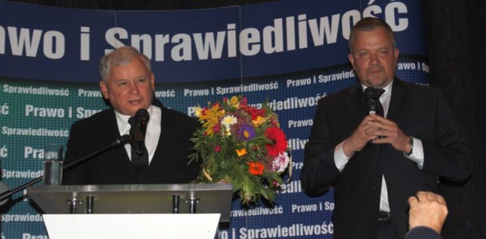 Jarosław Kaczyński, Adam Buława, kino Wisła, 6 października 2015 roku. Fot. wPolityce.pl