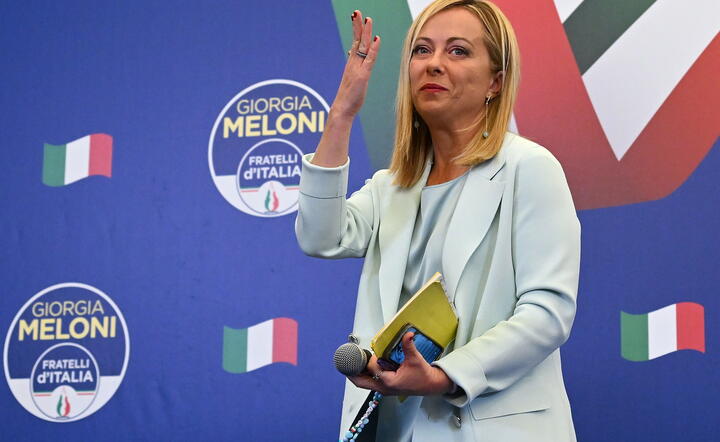 Giorgia Meloni, kandydatka na premiera nowego, konserwatywnego włoskiego rządu / autor: fotoserwis PAP