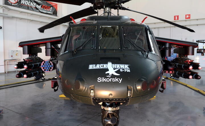 Śmigłowiec Black Hawk produkowany w miejscowych zakładach PZL, fot. PAP/Piotr Polak