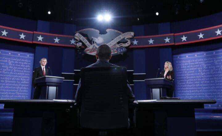 Próby przed debatą kandydatów na prezydenta USA w Hofstra Universityw Hempstead, New York, USA, fot. PAP/EPA/ANDREW GOMBERT 