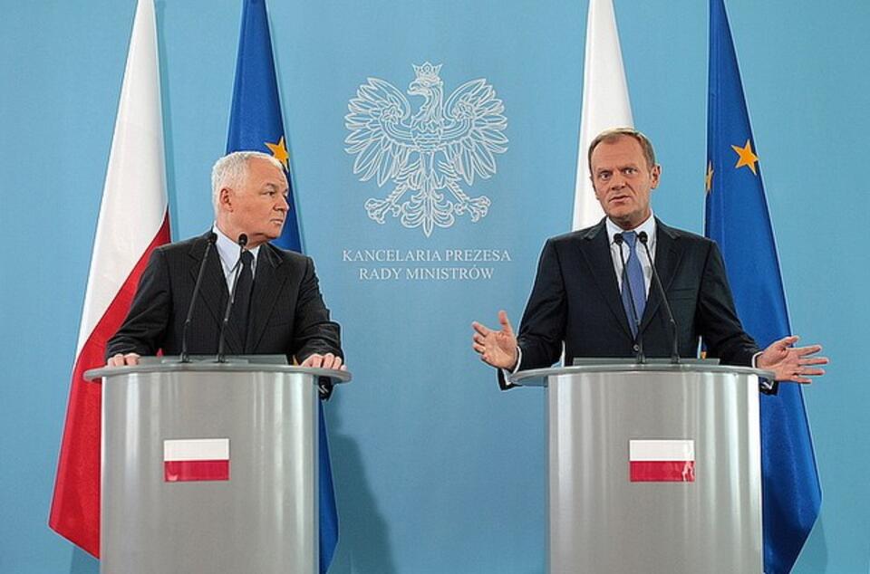 Jan Krzysztof Bielecki i Donald Tusk. Fot. PAP