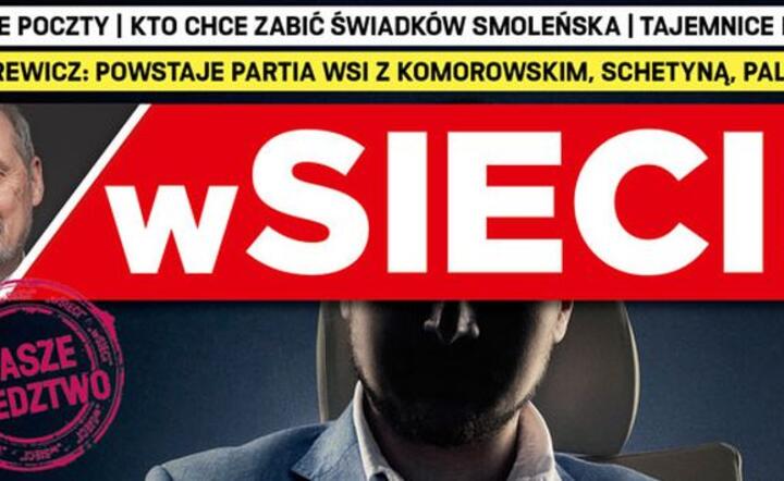 Fragment okładki bieżacego wydania tygodnika wSieci.pl