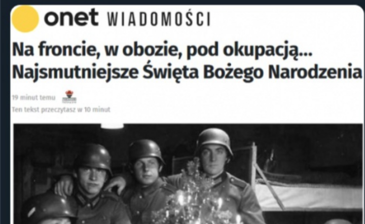 ilustracja z Onetu do artykułu o smutku hitlerowców / autor: Twitter