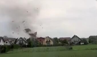 Trąba powietrzna we wsi Kaniów [3 X VIDEO]
