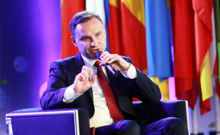 Prezydent  Andrzej Duda na Forum w Krynicy, fot. PAP / Grzegorz Momot