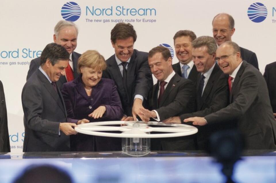 Ceremonia otwarcia pierwszej nitki Nord Stream 7 grudnia 2011, Fot. Nord Stream